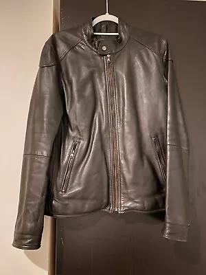 Buy Leather Jacket Dark Brown Men Medium • 17£