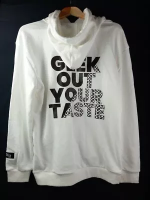 Buy GEEK BAR, Graphic Print Pocket Pouch, Thick Blend Cotton Pull Over Hoodie Top- L • 15£