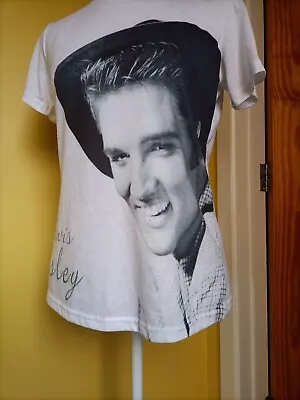 Buy Elvis Presley White Summer T Shirt Size Approx 10 See Details  Below. • 0.99£