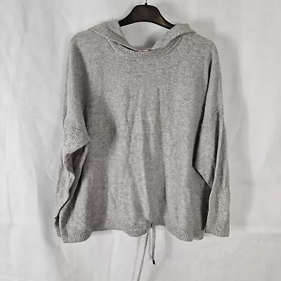 Buy Ladies Jumper Size 20 Next Grey Thin Knit Hoodie Smart Casual Day • 13.19£