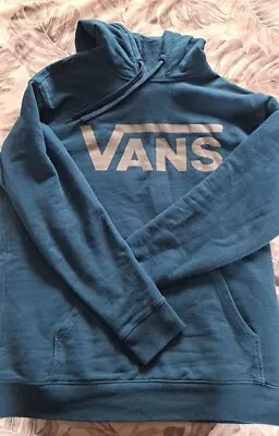 Buy Vans Off The Wall Pullover Hoodie Medium Size Teal In Colour Slightly Used • 20£