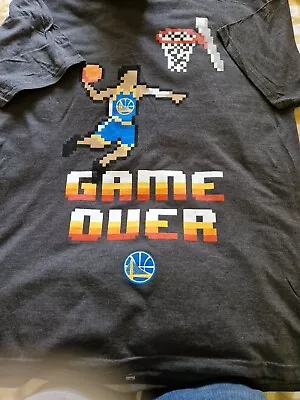 Buy Basketball NBA Game Over Pixelated Sportscrate T-Shirt Size L Large Adults • 5£