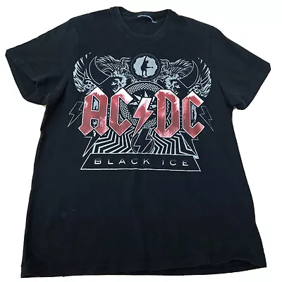 Buy ACDC Vintage T Shirt Black Ice Graphic Rock Band Music Festival Tee Small/Medium • 24.95£