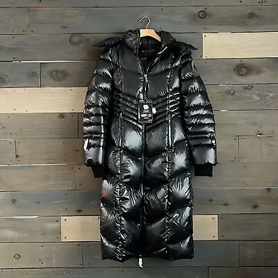 Buy Pajar Brinken Women's S Chevron Quilted Down Puffer Long Coat Jacket Hood NWT • 340.15£