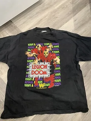 Buy WWF 1991 Legion Of Doom Black T-Shirt Vintage Single Stitch Mens Med/large • 85£