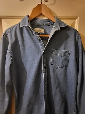 Buy Larsson & Co Of Stockholm Blue Denim Over Shirt Medium Chore Jacket 38 Chest • 20.34£