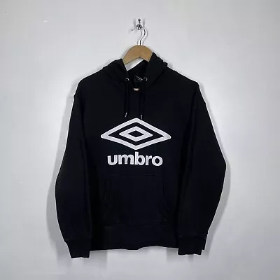 Buy Umbro Hoodie Mens Large Black Pullover Big Logo Spell Out Retro Football L • 14.99£