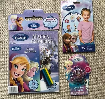 Buy Disney Frozen Stocking Filler Bundle, Inc. Tattoos, Activity Pack And Jewellery • 14£
