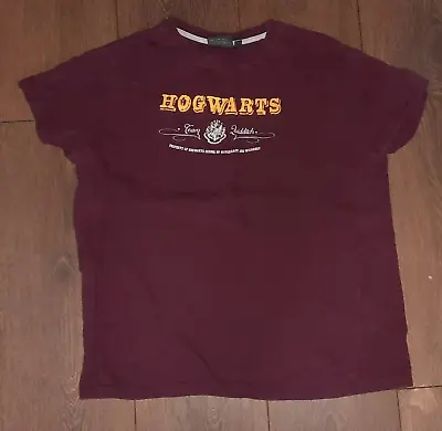 Buy Boys Pyjama Top Short Sleeved Age 13-14 Years Burgundy Harry Potter Gryffindor • 1.99£