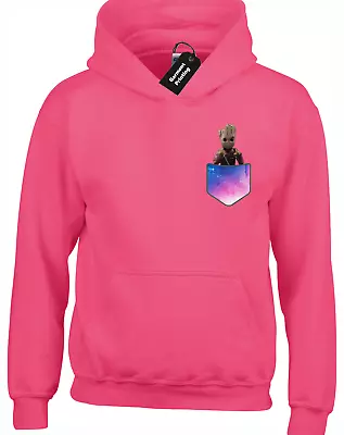 Buy Baby Groot Middle Finger Pocket Hoody Hoodie Guardians Funny Galaxy (colour) • 16.99£