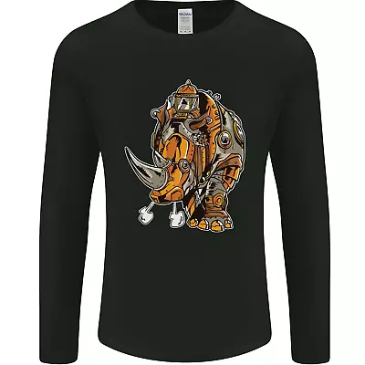 Buy Steampunk Rhino Rhinoceros Mens Long Sleeve T-Shirt • 11.49£