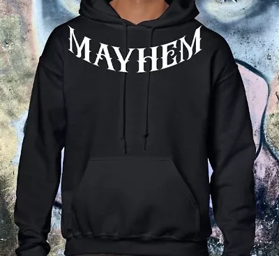 Buy Mayhem Apparel Hoodie Neck Logo Sweater Motorcycles Tattoo Biker Harley Davidson • 45£