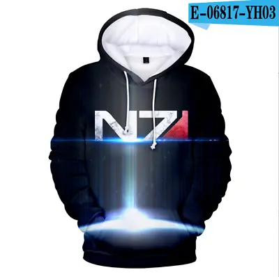 Buy MASS EFFECT/N7 Logo 3D Hoodie Coat Unisex Fashion Pullover Hooded Sweatshirt • 30£