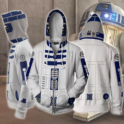 Buy New Star Wars R2D2 Hoodie Clothing Sweater Cosplay Sweatshirt Coat Jacket Gift • 28.44£