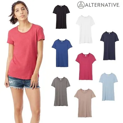 Buy Alternative Apparel The Women's Keepsake Vintage 50/50 T-Shirt |polycotton Tee • 10.29£