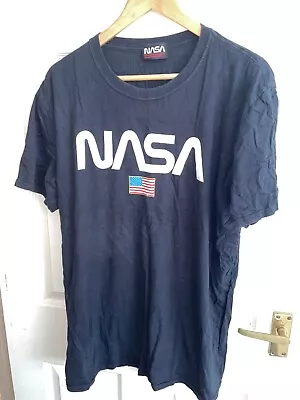 Buy NASA Mens XL Black Short Sleeved T-Shirt (EX COND) • 0.99£