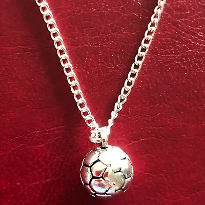 Buy ❤️ FOOTBALL NECKLACE PENDANT BOYS MENS JEWELLERY 16 18 20 Silver Plate Chain • 3.65£