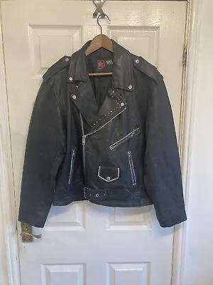 Buy Vintage Leather Motorcycle Biker Jacket Sexy Punk 42” J273 • 49£