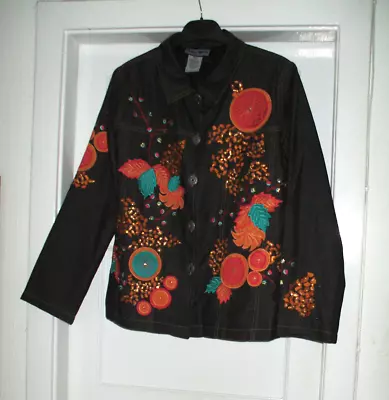 Buy Gorgeous Artist Designed   100% Cotton Denim Jacket By Indigo Moon • 35£