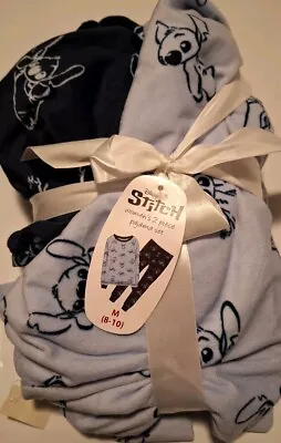 Buy NEW Disney Stitch Plush Sleepwear Pajama Pant Pj Set Top Women's Medium (8-10) • 18.33£