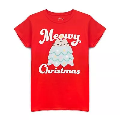 Buy Pusheen Womens/Ladies Meowy Christmas T-Shirt NS6681 • 16.33£