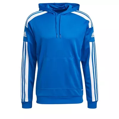 Buy Adidas Squadra 21 Mens Football Hoodie Sweatshirt Sports Hoody Blue Teamwear • 43.99£