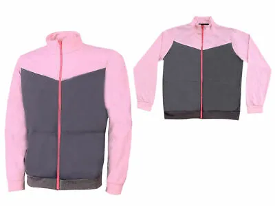 Buy GREY PINK Girls Kids Childrens School Full Zip Classic Jacket Coat  • 6.99£
