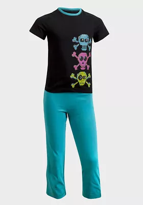 Buy Boys Pjs Skull Design Pyjamas Set Bed Nightwear Sizes 2-14 Yrs New Free P+p • 7.99£
