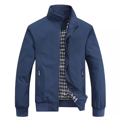 Buy Men's Jacket Spring And Autumn Casual Men's Clothing Pilot Zipper Coat • 16.43£