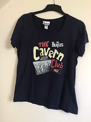 Buy THE BEATLES Cavern Club T Shirt Blue Short Sleeve Women’s Size Medium 12? • 3.50£