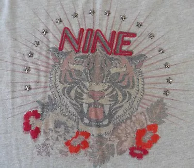 Buy Ladies Size 12 Tiger Print T-Shirt From Nine By Savannah Miller Embroider Design • 2.49£