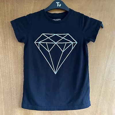 Buy Matalan Boys Age 7 Years Black Hologram Diamond Short Sleeved T-shirt  • 2.99£