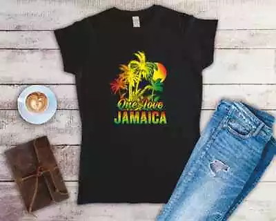 Buy One Love Jamaica Ladies Fitted T Shirt Sizes Small-2XL • 12.49£