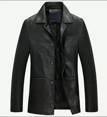 Buy Winter Mens Warm Real Leather Jacket Jacket Coat Trench Outwear Overcoat • 54.17£