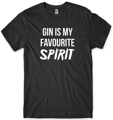 Buy Gin Is My Favourite Spirit Halloween Mens Funny Unisex T-Shirt • 11.99£