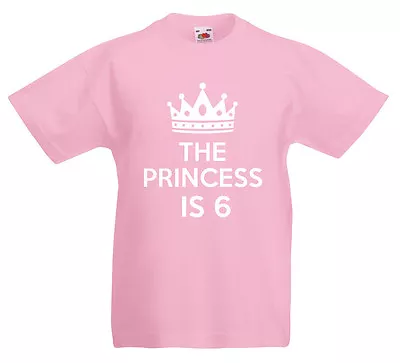 Buy The Princess Is 6 - 6th Birthday Gift T-Shirt For 6 Year Old Girls, Gift Ideas • 8.99£