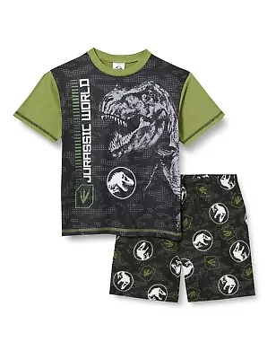 Buy Jurassic World Dinosaur Boys Pyjamas Short PJs Ages 5 Years To 13 Years • 11.95£