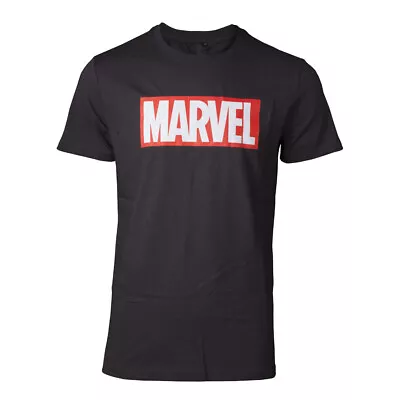 Buy Marvel Comics Men's Marvel Logo T-Shirt Medium Black TS226424MVL-M • 8.43£
