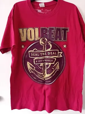 Buy Official Volbeat T-shirt - Red, Size Large - Seal The Deal, Let's Boogie - Rare! • 19.95£