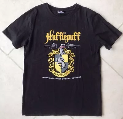 Buy Harry Potter Hufflepuff Black Short Sleeved T-Shirt, Age 10-11 Years • 3£