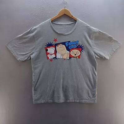 Buy Family Guy T Shirt Extra Large Grey Graphic Print Short Sleeve Crew Neck • 8.09£