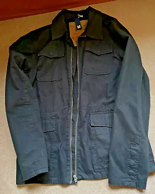Buy H&M Divided Black Field/ Military Style Jacket With 4 Press Stud Pockets Medium • 14.99£