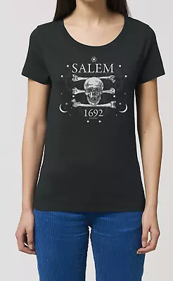Buy Ladies T-Shirt SALEM 1692 Skull Bones Witch Witchcraft Stanley Stella Premium  • 8.95£