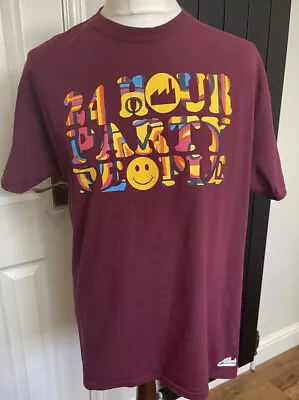 Buy Terrace Originals 24 Hour Party People Claret Red T Shirt Size Large • 14.99£