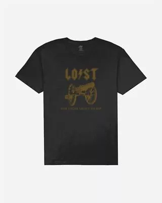 Buy LOST - Mens Salute T-Shirt - Black - Summer/Beach Short Sleeve Top • 12.99£