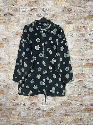 Buy Vintage 90's Navajo Daisy Oversized Fleece Jacket Sweater Grey Women's Medium • 21.99£