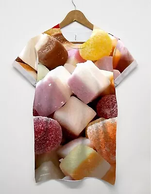 Buy Dolly Mixture All Over Print T Shirt Sweets Food Funny Joke Tumblr Indie • 20£