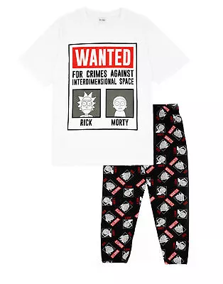 Buy Rick And Morty White Short Sleeve Long Leg Pyjama Set (Mens) • 20.99£