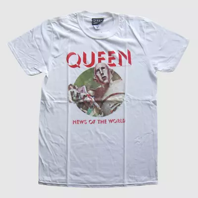 Buy Queen 'News Of The World' Absolute Cult Cotton T-Shirt (Medium) • 29.95£
