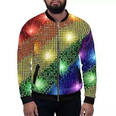 Buy Rainbow Bomber Jacket Rainbow All Over Print Sparkling Unisex Jacket • 110.99£
